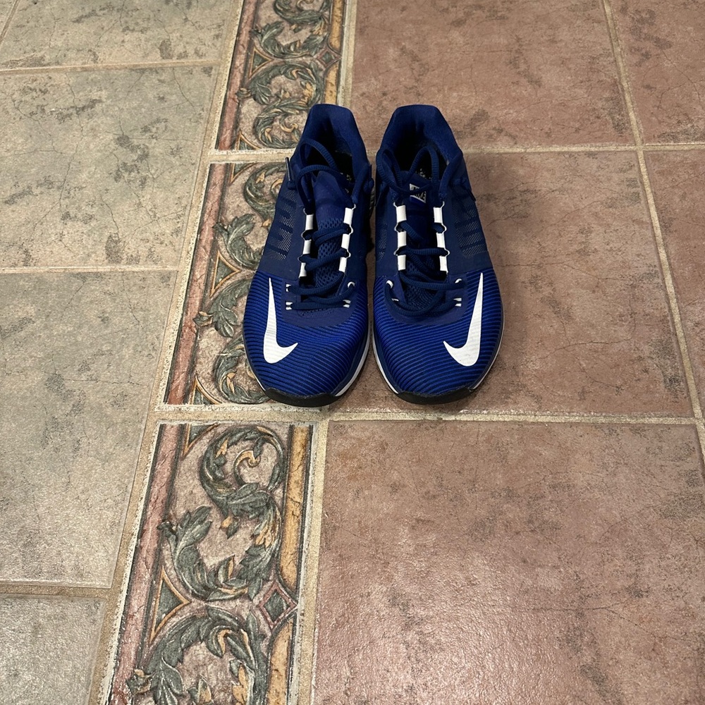 Nike Blue and White Athletic Shoes Sleek Design